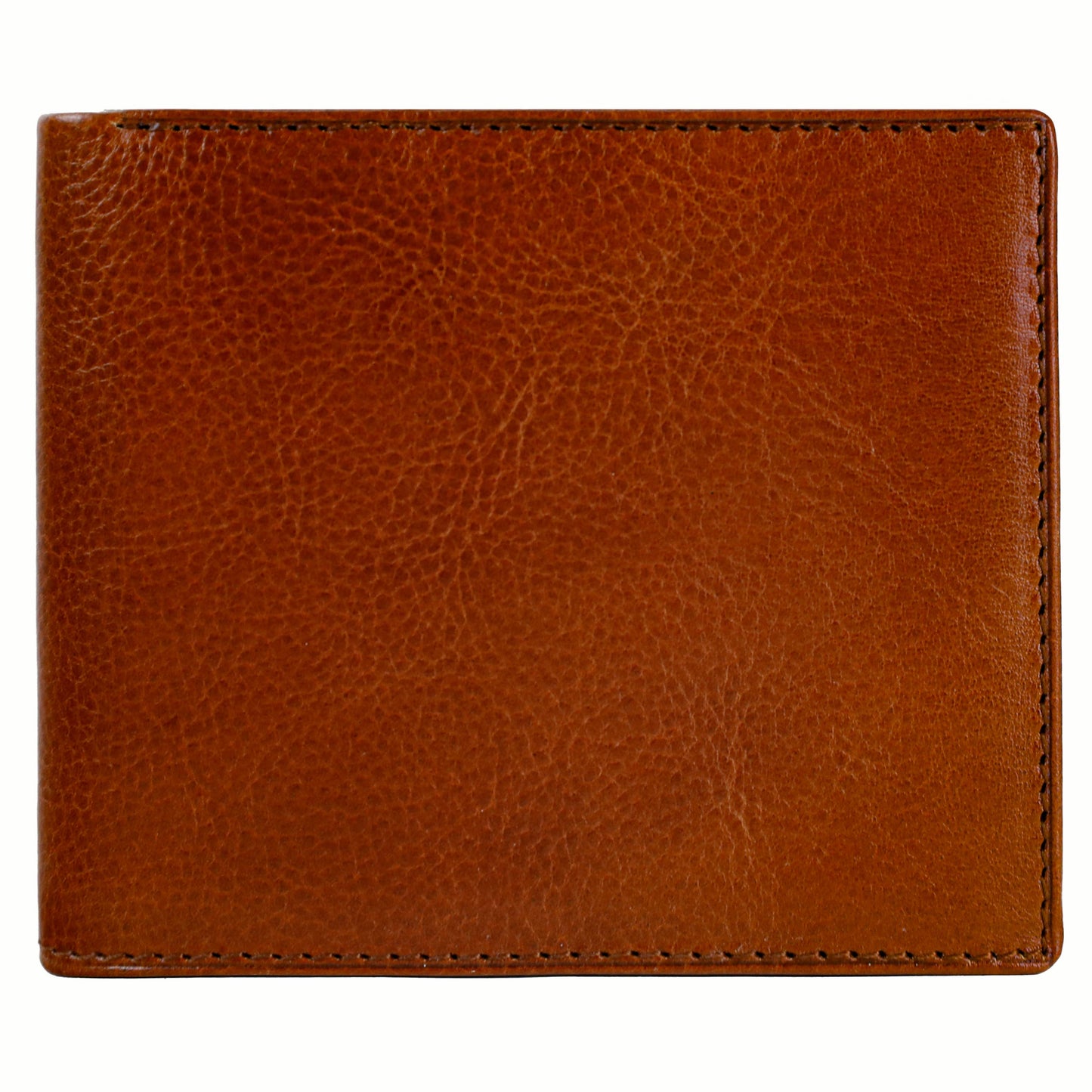 Brown leather wallet on a white background