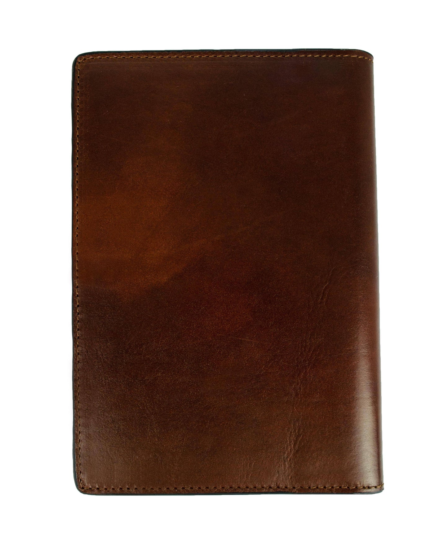 Brown leather wallet on a white background