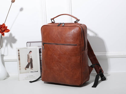 Sac à Dos en Cuir Bleu Marine pour Homme | Aeternum