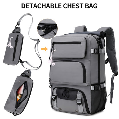 Sac  Dos de Randonne Sac pour Ordinateur Portable 173 Pouces Valise de Voyage Grande Capacit avec Compartiment  Chaussures Convertible paule Unique ou Bandoulire Portable Design Vol avec Verrou  Sangle Unisexe