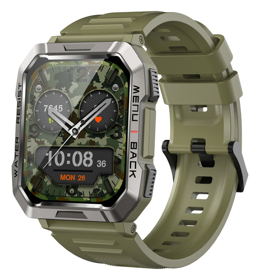 Montre Connecte Blackview pour Hommes avec Autonomie de 100 Jours ic cran HD 201 Affichage TFT 1000nits Compatible Appel Sans FilSOS Lampe Torche Boussole pour iPhoneAndroid Vert  Montre Sportive Robuste pour Extrieur