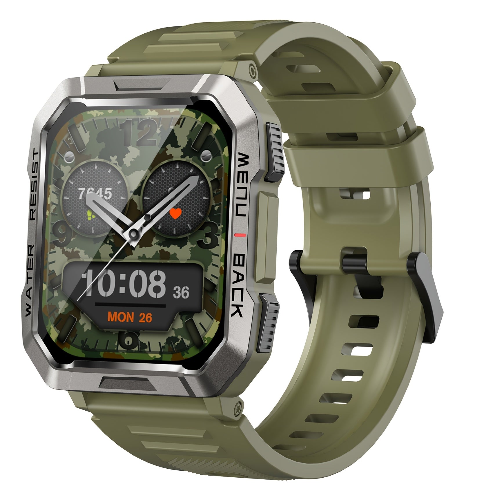 Montre Connecte Blackview pour Hommes avec Autonomie de 100 Jours ic cran HD 201 Affichage TFT 1000nits Compatible Appel Sans FilSOS Lampe Torche Boussole pour iPhoneAndroid Vert  Montre Sportive Robuste pour Extrieur