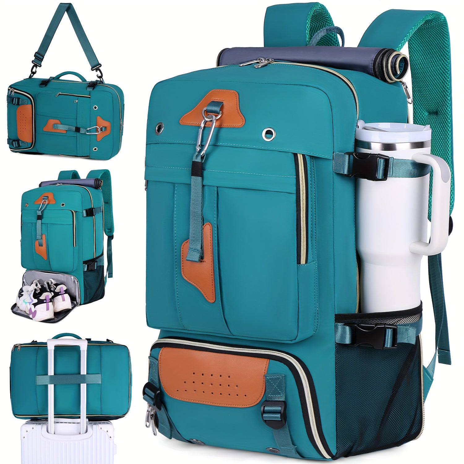 Sac  Dos de Randonne Grande Capacit avec Compartiment pour Ordinateur Portable 173 et Rangement pour Chaussures  Sac  Dos de Voyage Convertible pour Hommes et Femmes Sac Extrieur Robust avec Compartiments pour Tablette Bretelles Rglables Ferme