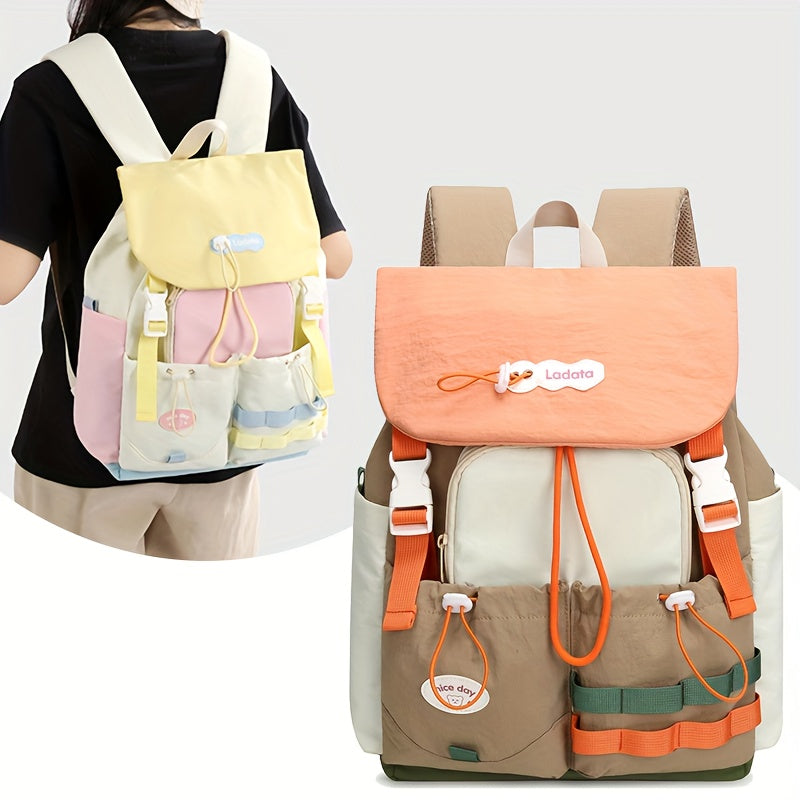 Chic Contrast Commuter Backpack Large Unisex Laptop Ready